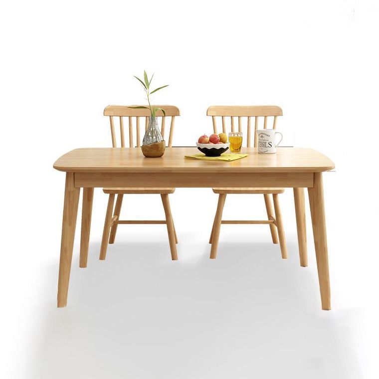 Minimalist Style Dining Room Sets with Solid Wood Dining Table and Chairs