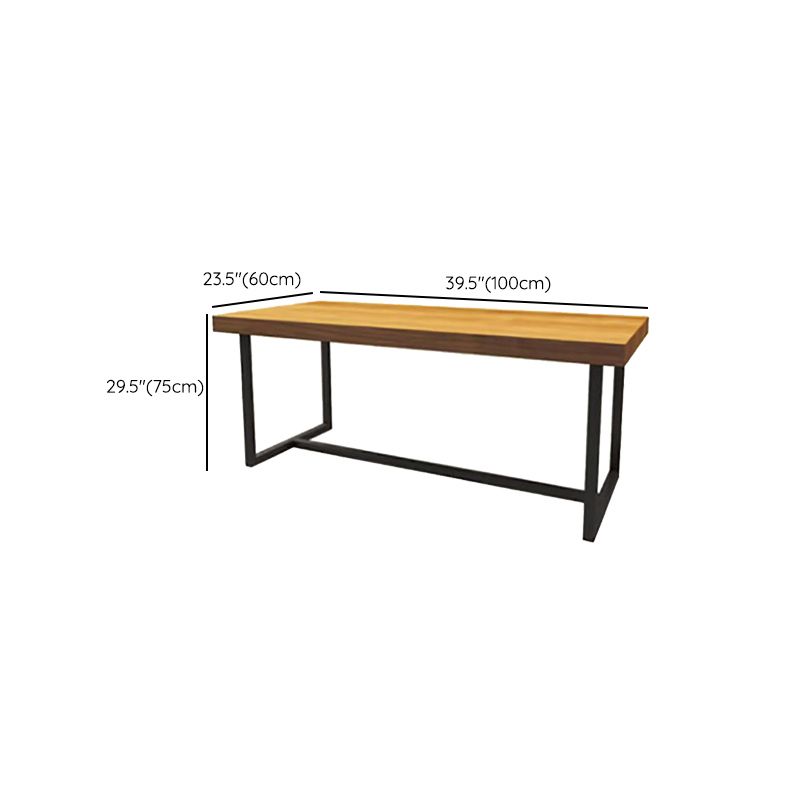 Industrial Natural Finish Dining Table Set 1/2/5 Pcs Solid Wood Dinette Set for Home