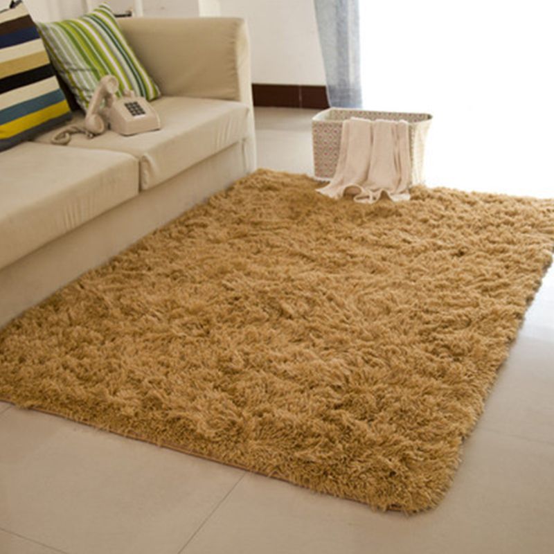 Casual Living Room Rug Multi-Colored Solid Rug Polypropylene Non-Slip Pet Friendly Area Carpet