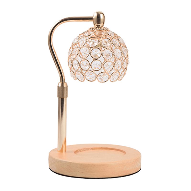 Nordic Glass Table Lamp Aromatherapy Melting Wax Desk Lamp without Candles for Bedroom