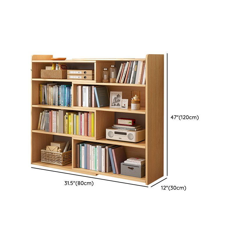 Contemporary Solid Wood Cubby Storage Bookcase Open Back Bookcase