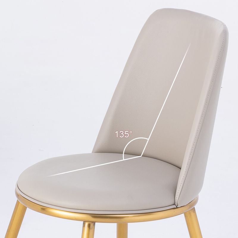 Chaises d'appoint rembourrées de Style Glam, chaises de salle à manger sans accoudoirs à dossier solide pour la maison