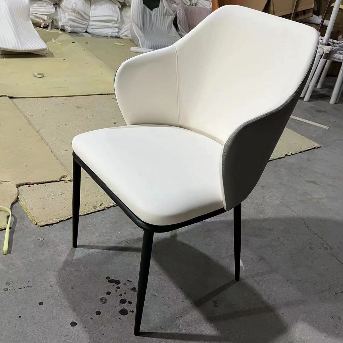 Dining Room Upholstered Chair Home Faux Leather Wingback Chair