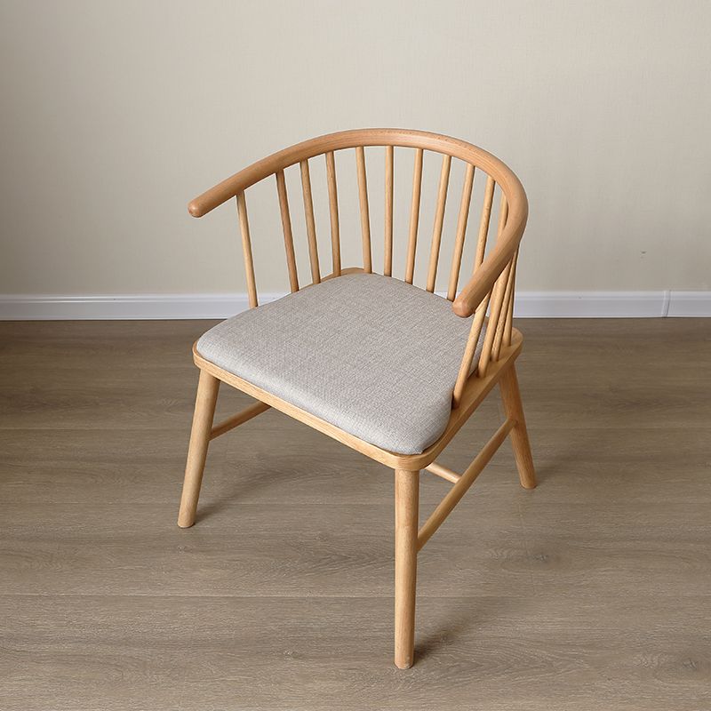 Minimalist Wooden Base Indoor Chair 21''Wide Winsor Chair with 4 Legs for Restaurant