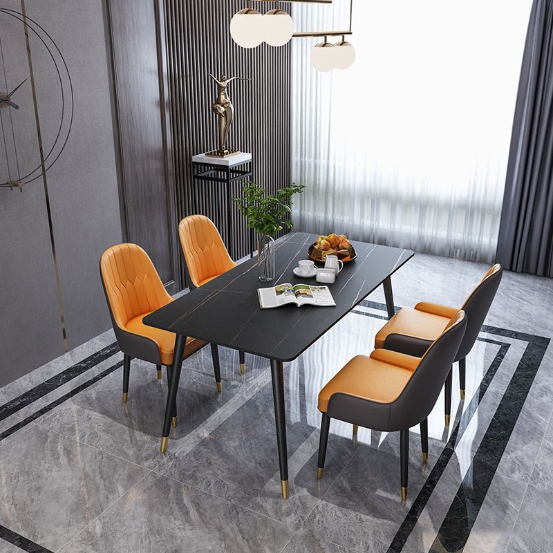 Modern 1/2/5/6/7 Pieces Dining Set Rectangle Stone Dining Table for Dining Room Cafe