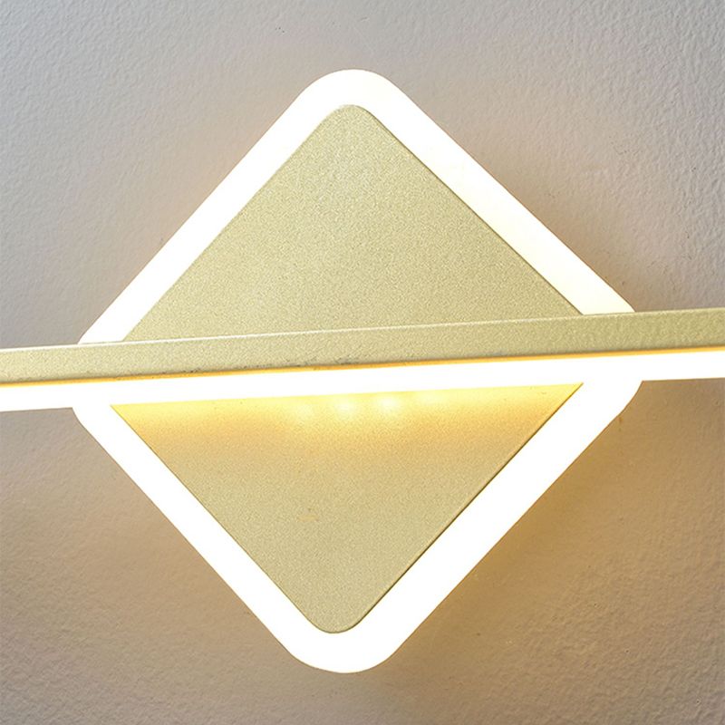 Light Luxury Metal Vanity Light Geometry LED Vanity Lamp with Acrylic Shade for Bedroom