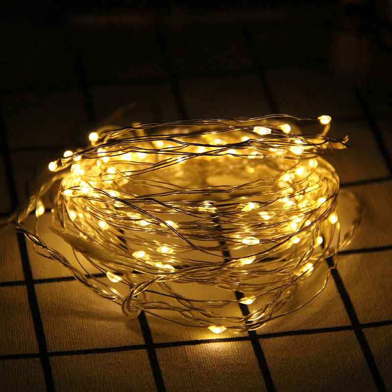 Wrapped Tree Light Artistic Copper Wire Clear Waterproof Solar LED String Lighting