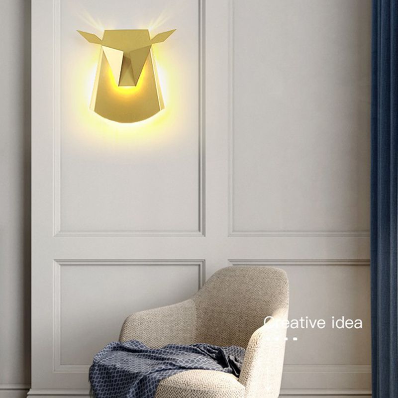 1-Light Geometric Wall Lighting Ideas Modern Style Metal Wall Mounted Light