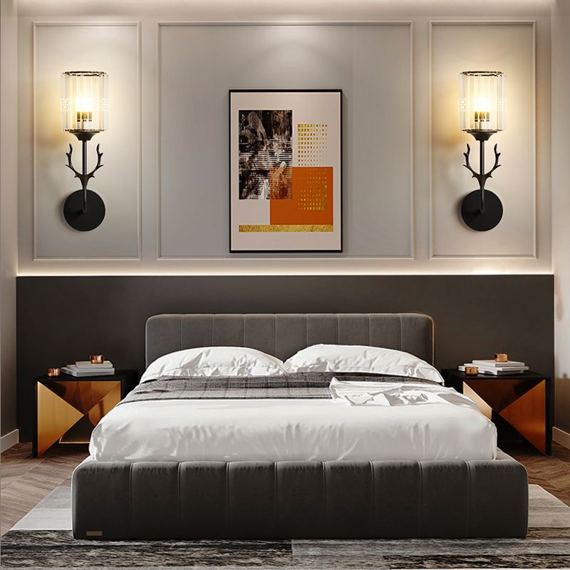 Luz de lámpara de pared de cilindro contemporánea Luz de aplicado para dormitorio