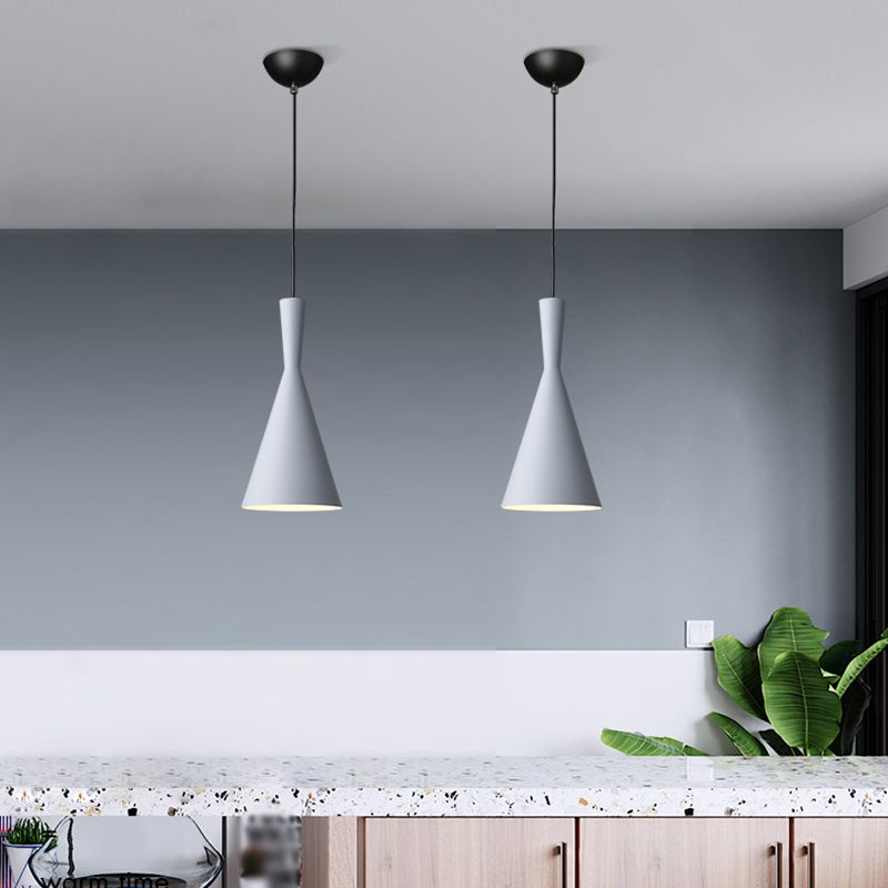 Cone Shade Hanging Lighting Modern Style Metal 1 Light Hanging Lamp for Bedside