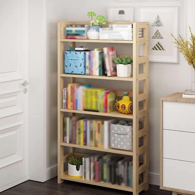 3/4/5-Shelf Modern Open Etagere Bücherregal Massivholz vertikaler Bücherregal