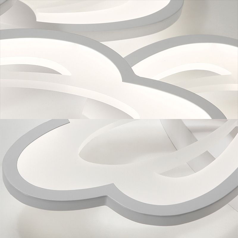 Brocco floreale a fiuto moderno acrilico moderno 3/5/9 luci camera da letto a filo a sfioramento del soffitto in bianco/calda/naturale luce