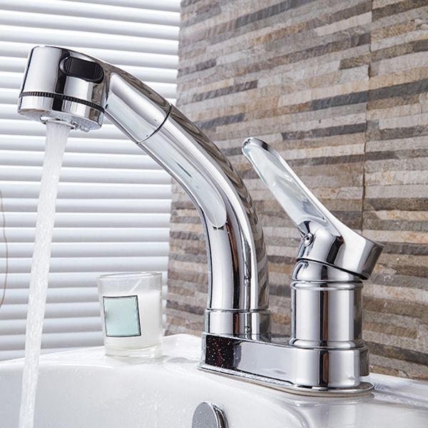 Circular Brass Bathroom Sink Faucet Low Arc with 1-Handle Vessel Faucet
