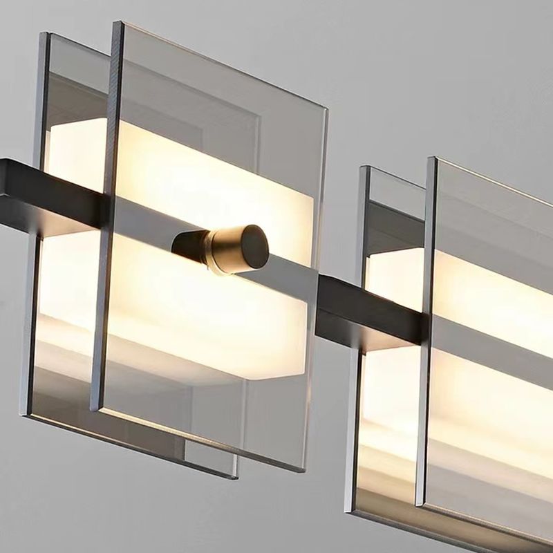 Contemporary LED Hanging Light Glass Island Light Fixture for Dining Room