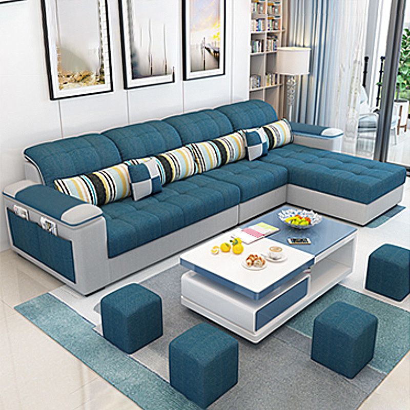 Pillow Top Arm Sofa with Storage and Ottoman Included for Living Room