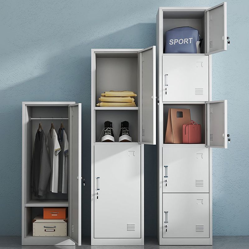 Contemporary Metal Wardrobe Cabinet Hinged Wardrobe Armoire for Home