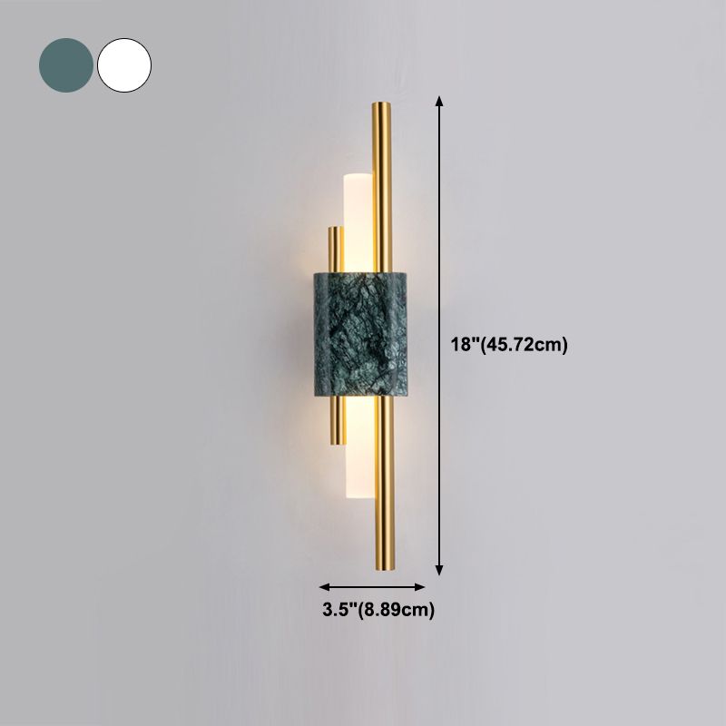 Stone Cylinder Wall Mounted Lamps Modern Style 1 Light LED Wall Sconce