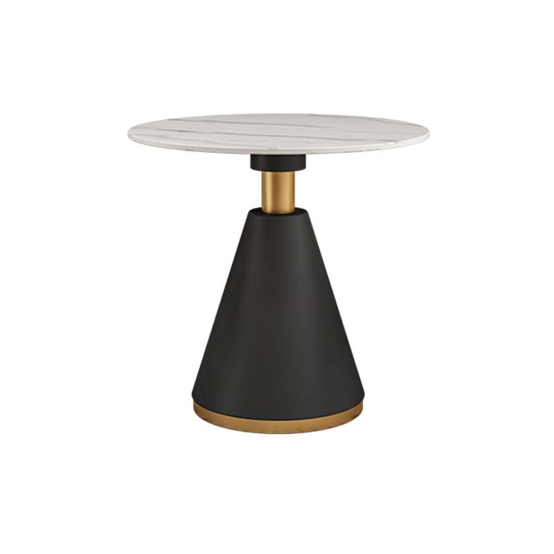 Glam Dining Table Set with Padded Chairs 1/2/5 Pcs White Stone Dining Set for Home