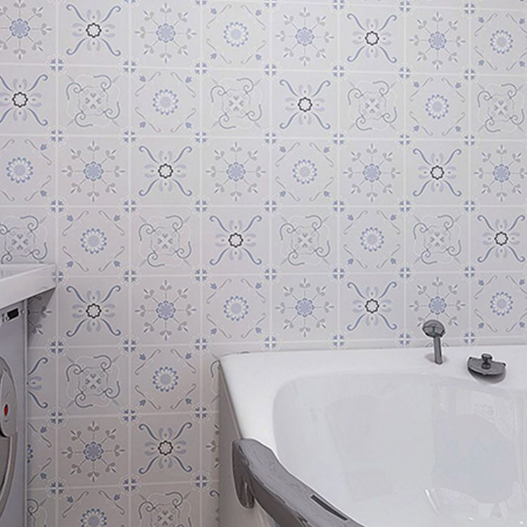 Spanish Pattern Singular Tile Water Resistant Peel & Stick Tile for Backsplash Wall