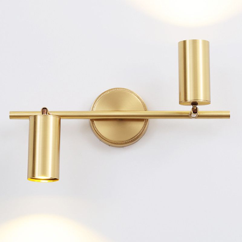 Iluminación de pared de cilindro múltiple lámpara de pared de metal moderna lámpara montada en la pared en latón
