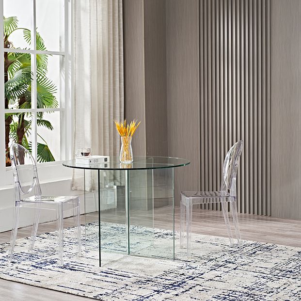 Modern Style Dinner Room Table Glass Dining Table for Home Use