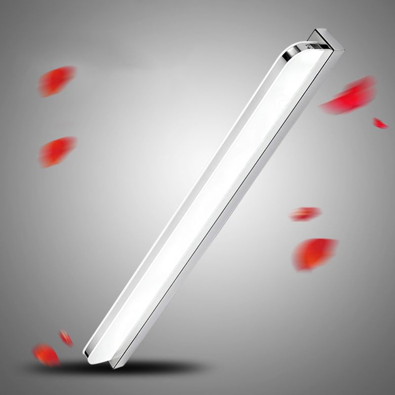 Light de vanité en acier inoxydable à 1 lumière Lumière miroir droit nordique pour la salle de bain