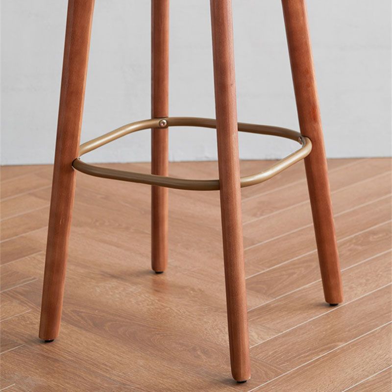 Industrial Style Wood Counter Chair Footrest Counter Stool for Living Room