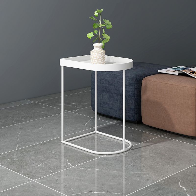 Mid-Century Tray Top Corner Table Frame Metal Side End Table
