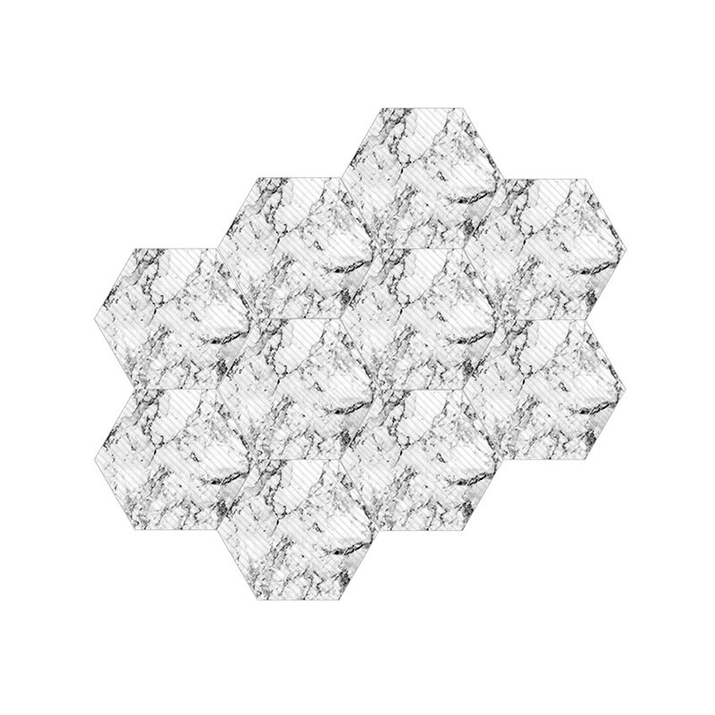 White Marble Wallpaper Panels Peel and Stick Wall Decor for Living Room (10 Pieces)