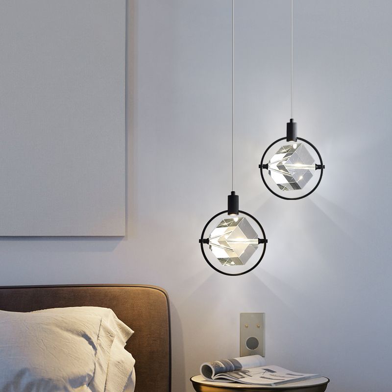 Crystal Hanging Light Modern Style Pendent Lighting Fixture for Sitting Room