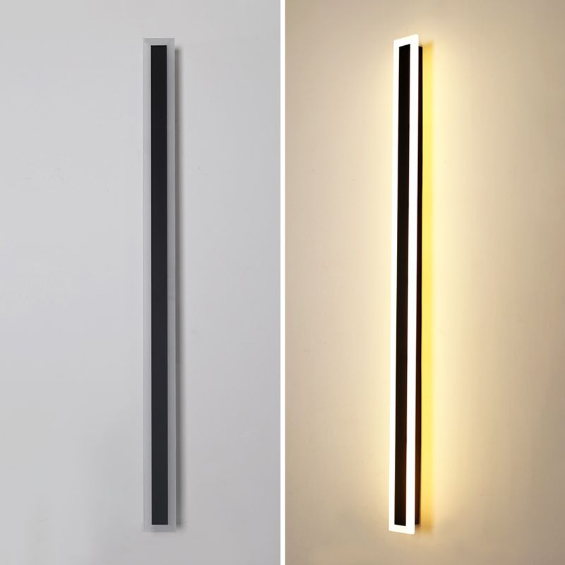 Linearer Schatten 1-Licht im Freien wasserdichte Wandleuchten moderne Wandbeleuchtung in Schwarz