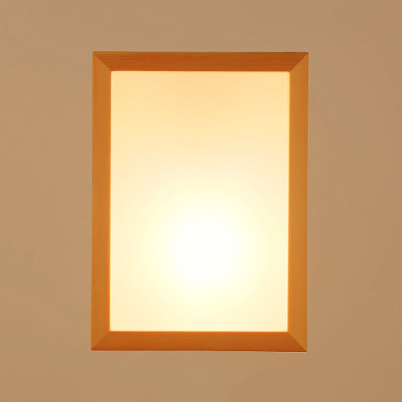 Rectangle Wall Lighting Modern Wood Wall Sconces for Bedroom