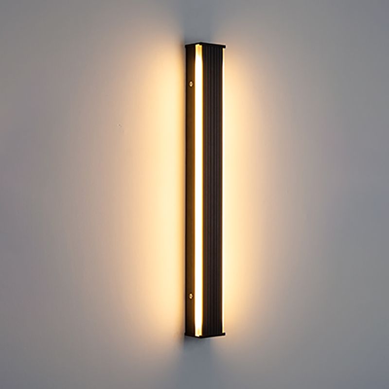 Mur de l'aluminium moderne bande lumineuse 2 lumières applique murale en noir pour la cage d'escalier