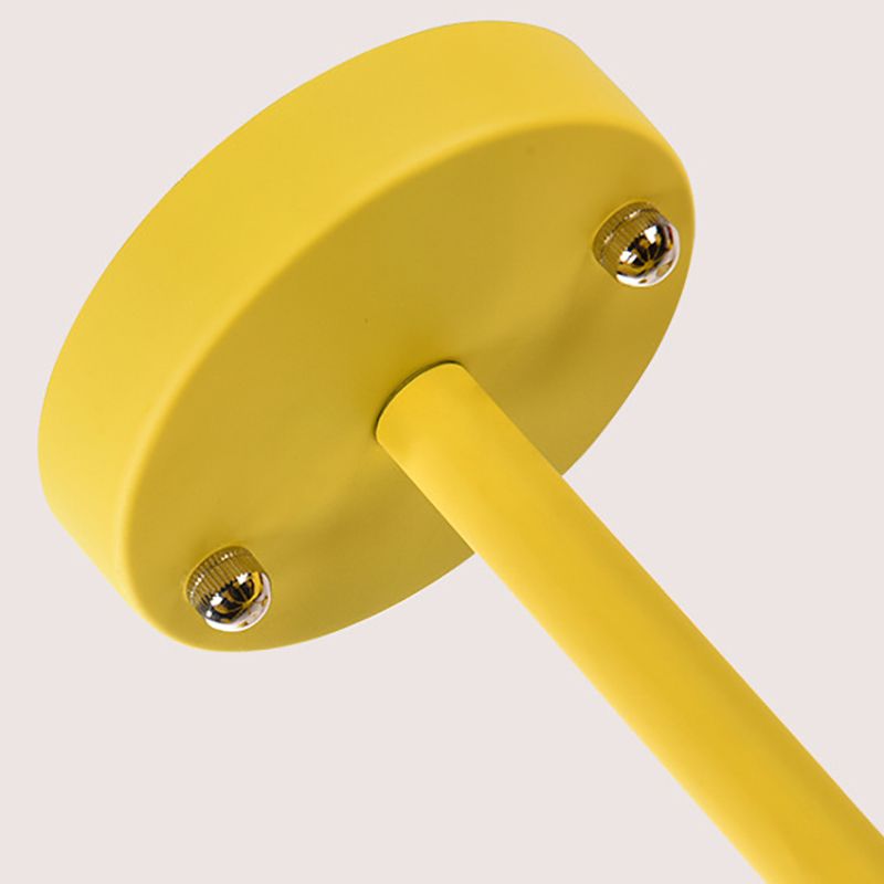 Simple Macron Chandelier Metal Multi Head Pendant Lighting Fixtures for Bedroom