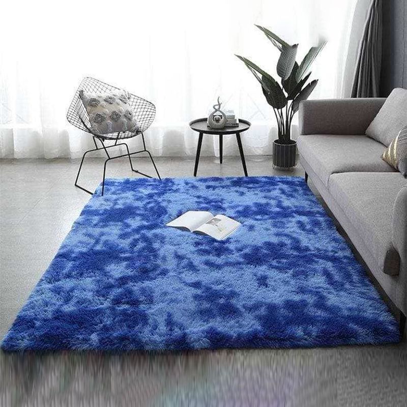 Polyster Minimalist Ombre Print Rectangle Living Room Shag Indoor Rug