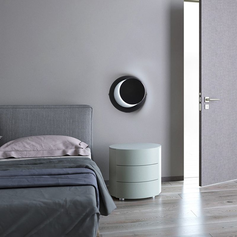 Luz de pared de metal de estilo nórdico Round Rotatable 5.5 "de pared de pared de ancho para dormitorio