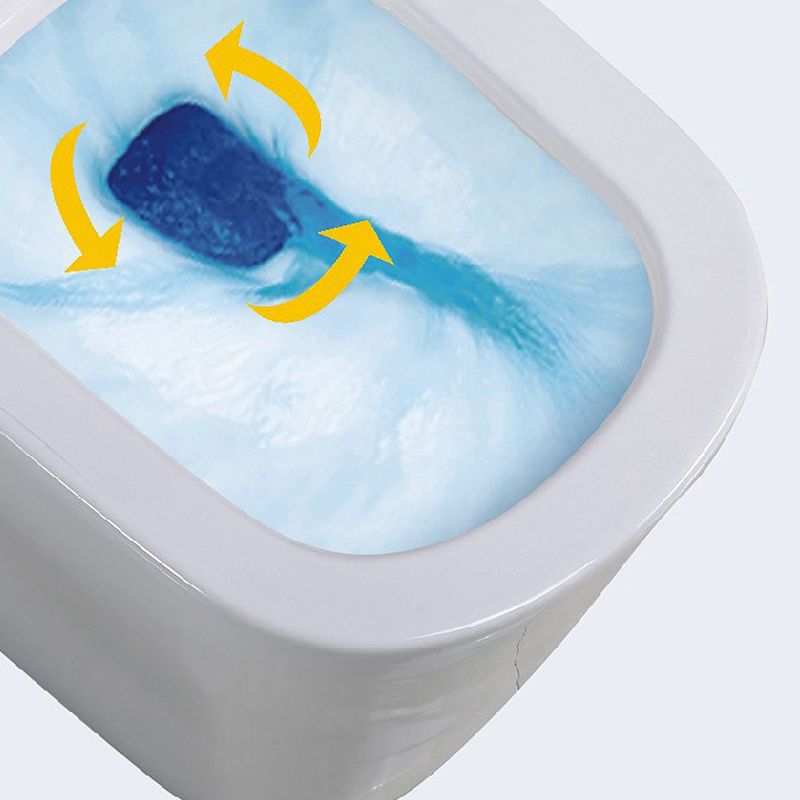 Contemporary White Flush Toilet Floor Mount Toilet Bowl for Washroom