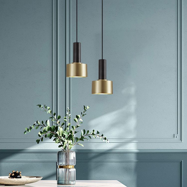 Slaapkamerhangende plafondlicht Minimalistische stijl Pendant lichtkit met cilinder metalen schaduw