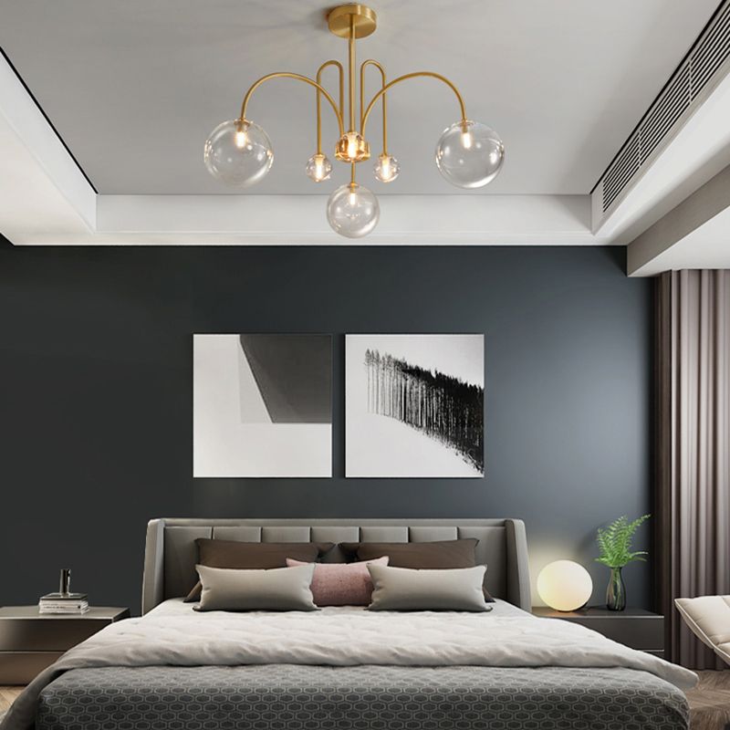 Modern Simple Style Pendant Chandelier Light Glass Hanging Ceiling Lights