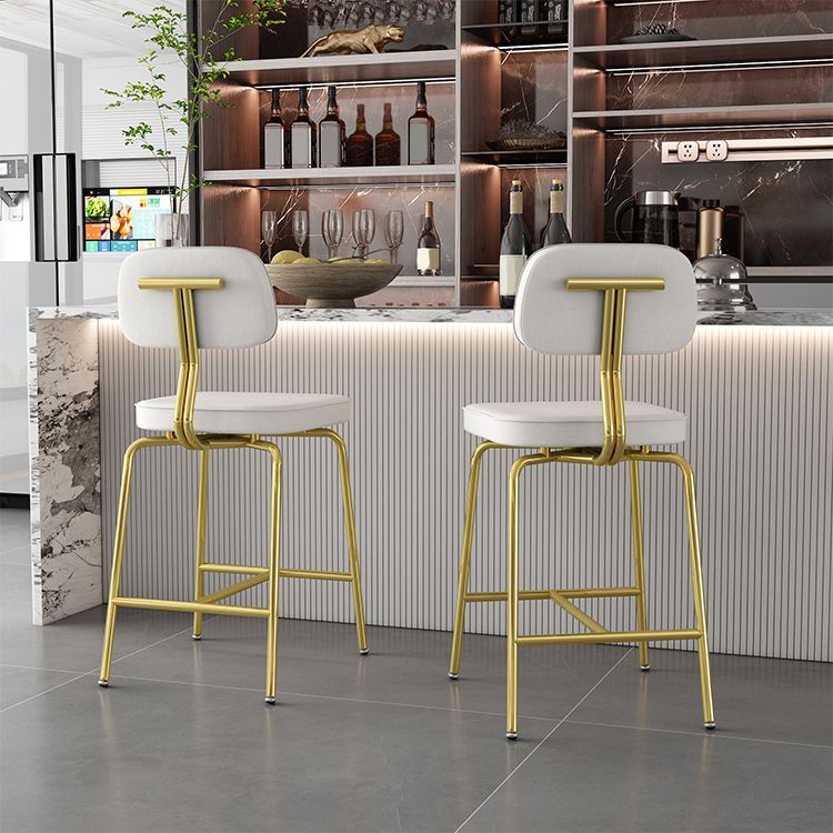 Modern Style Bar Stool Leather Backrest Bar Stools for Dining Room