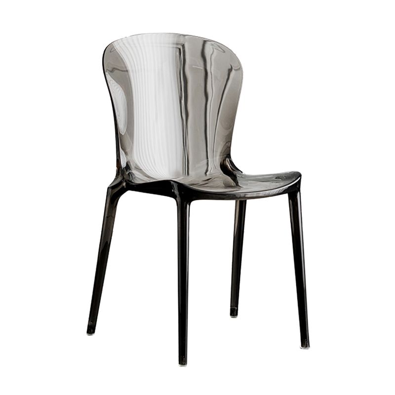 Dining Room Armless Dining Chair Plastic Stacking Side Chair