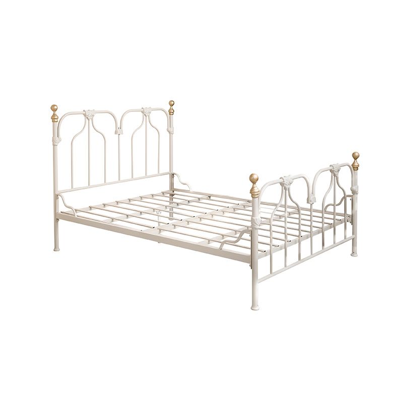 Contemporary Standard Bed with Open-Frame Headboard Kids Bed