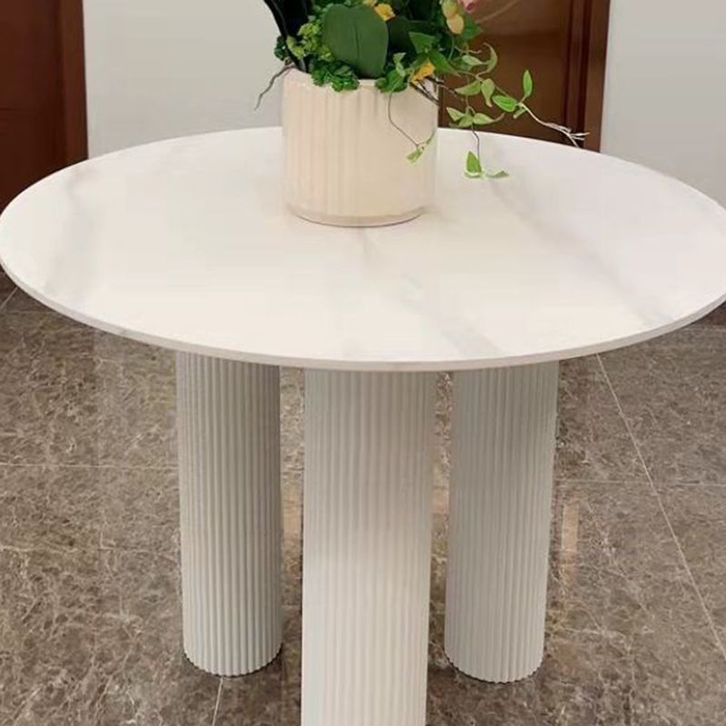 Modern Round Top Dinette Table Solid Wood Base Dining Table for Restaurant