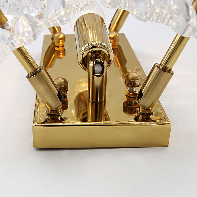 Lampada a parete a forma di ovale Crystal chiara contemporanea 1 corridoio lampada da parete in oro