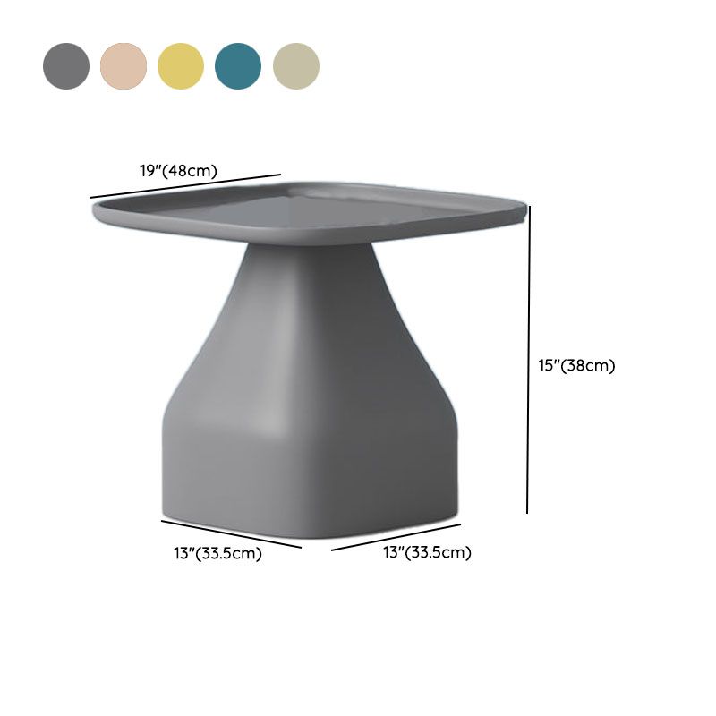 Pedestal Square Accent Side Table Tray Top Side End Snack Table