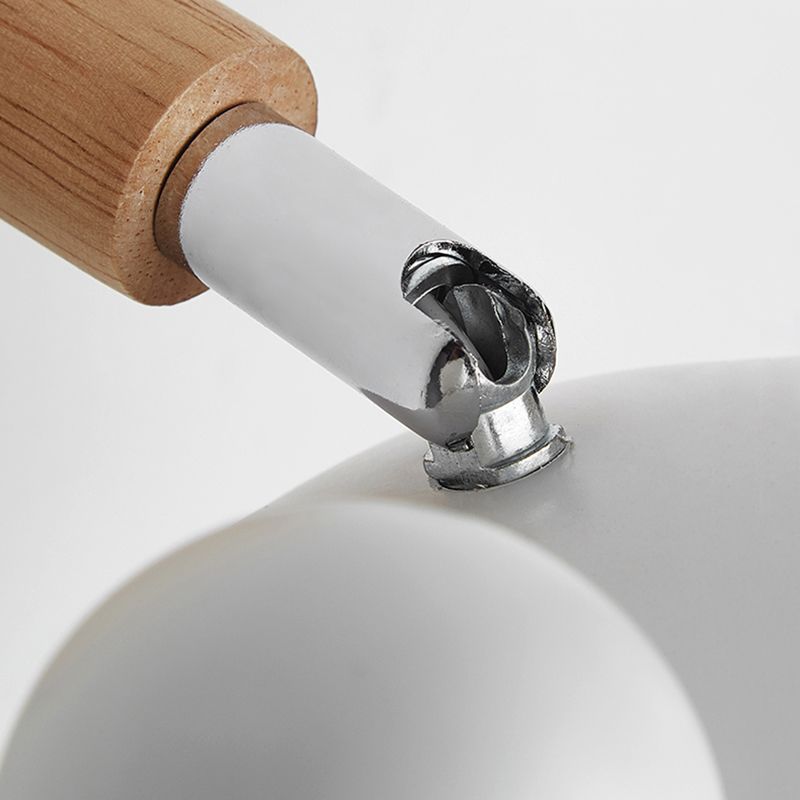 Wrought Iron Macaron Wall Sconce in Modern Concise Style Wooden Geometric Wall Lamp for Bedroom