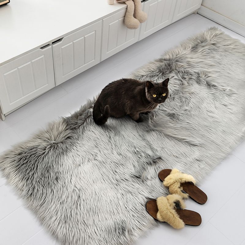 Multi -Color Casual Teppich Polyster Solid gefärbter Innenteppich Haustierfreundlicher Maschinenwaschbar Teppich für Schlafzimmer