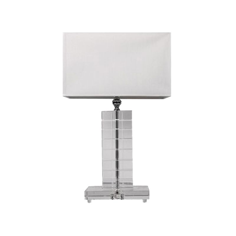 Moderniste Rectangulaire LECTURE LEILLE CRISTAL 1 CRISTAL 1 lampe de nuit en blanc en blanc