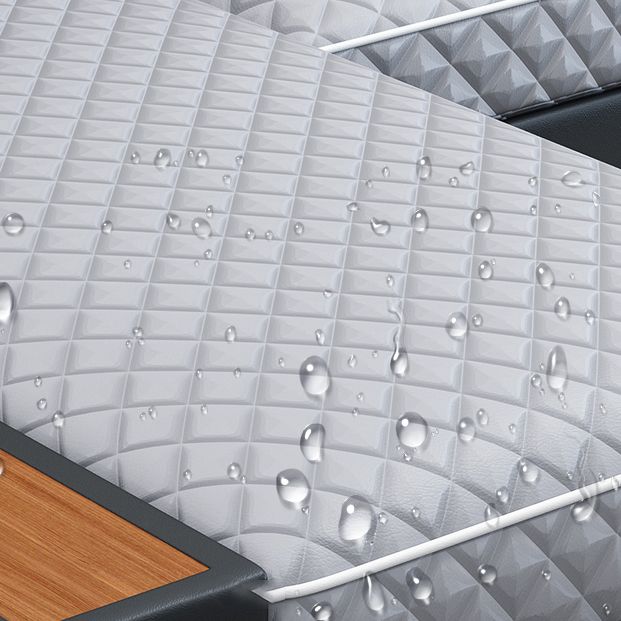 French Country Faux Leather Sectional Sofa with Pillow Top Arms