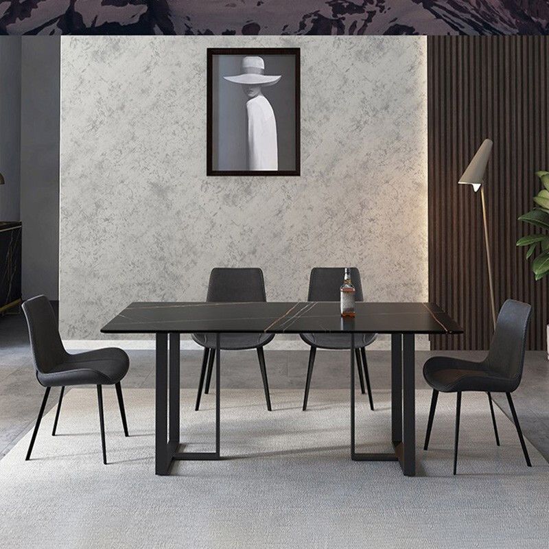 Modern Sintered Stone Dining Table Set Rectangle 1/2/5/7 Pieces Dining Set for Home Use
